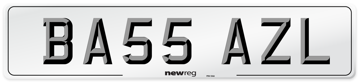 BA55 AZL Number Plate from New Reg